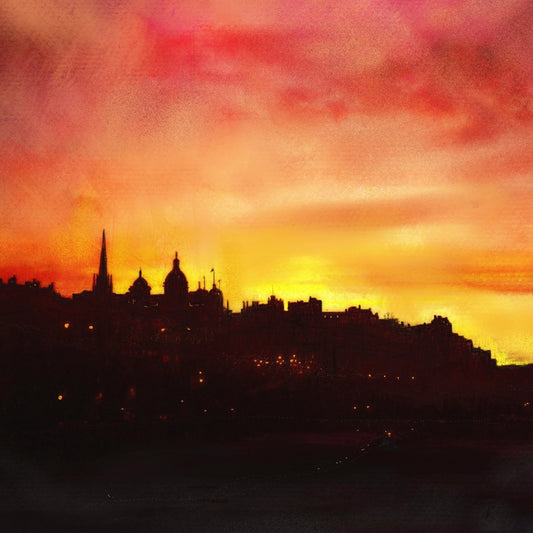 Edinburgh Sunset | Scotland In Your Pocket | Scottish Art Gifts