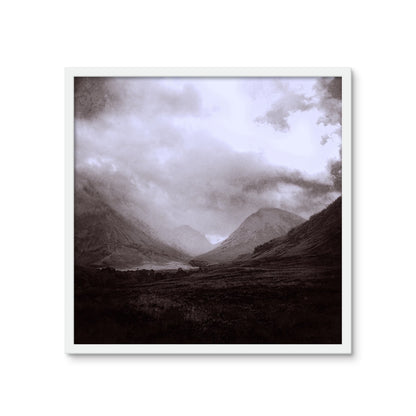 Glencoe Mist Framed Art Tile | Scottish Art Gifts