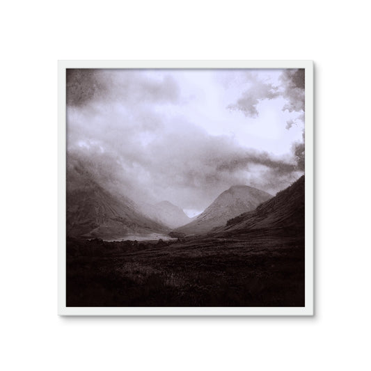 Glencoe Mist Framed Art Tile | Scottish Art Gifts