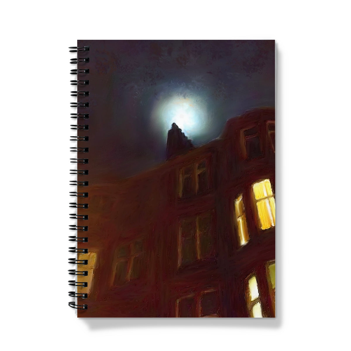 A Moonlit Tenement Notebook | Scottish Art Gifts