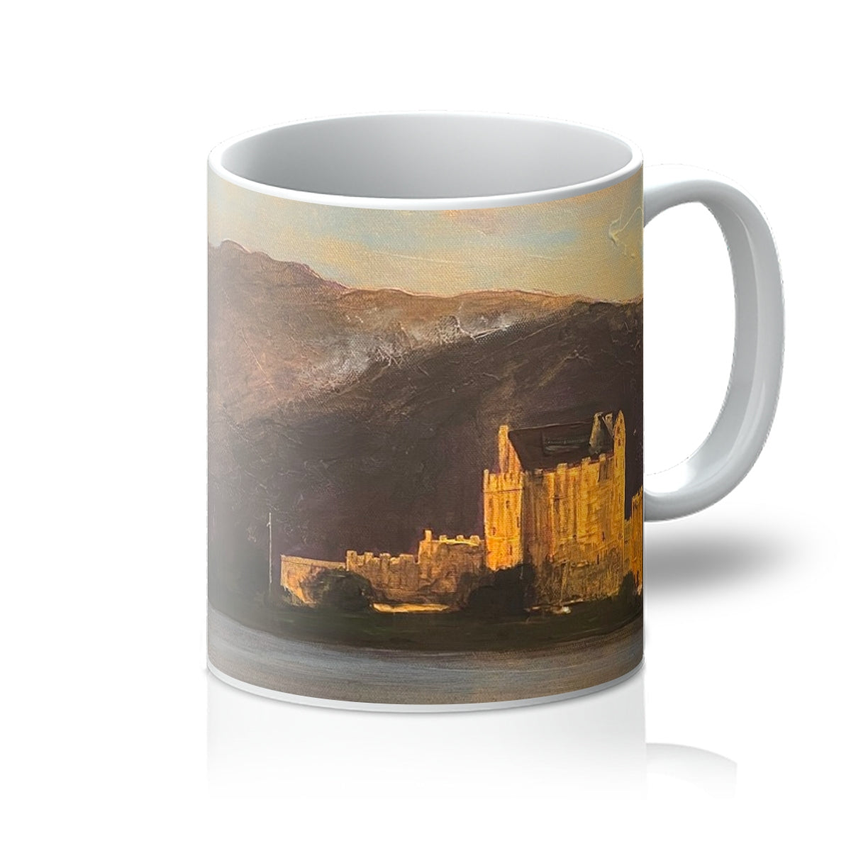 Eilean Donan Castle Art Gifts Mug | Historic & Iconic Scotland Art Gallery | Paintings, Prints, Homeware and Art Gifts From Scotland By Scottish Artist Kevin Hunter