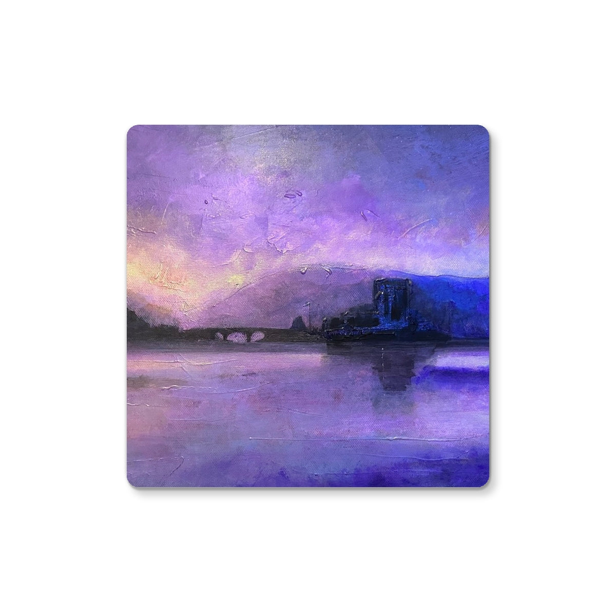 Eilean Donan Castle Moonset | Scottish Art Gifts | Coaster