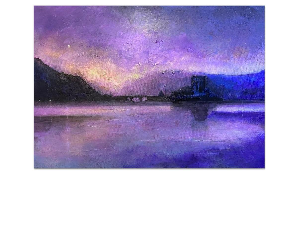 Eilean Donan Castle Moonset-art-painting-scotland