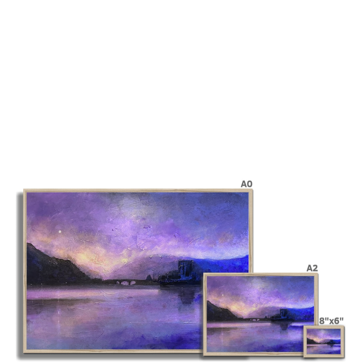 Eilean Donan Castle Moonset Painting | Framed Prints From Scotland