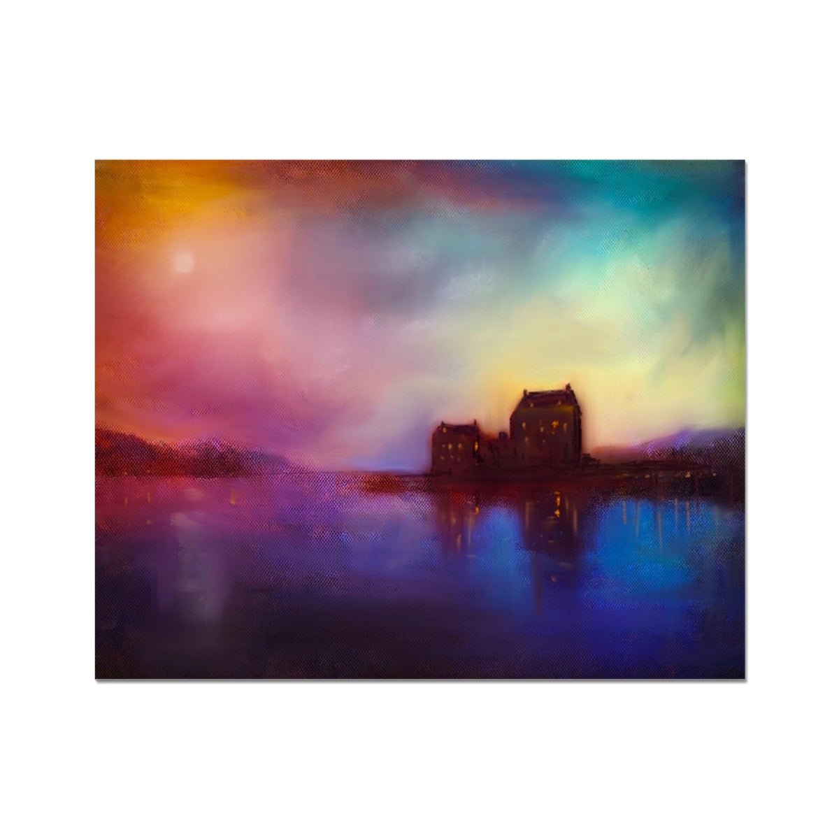 Eilean Donan Castle Sunset Painting | Artist Proof Collector Prints From Scotland