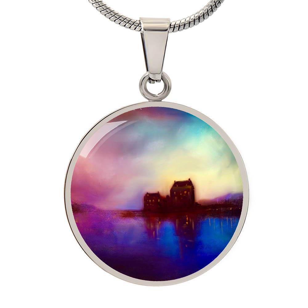 Eilean Donan Castle Sunset | Scottish Art Jewellery | Luxury Necklace