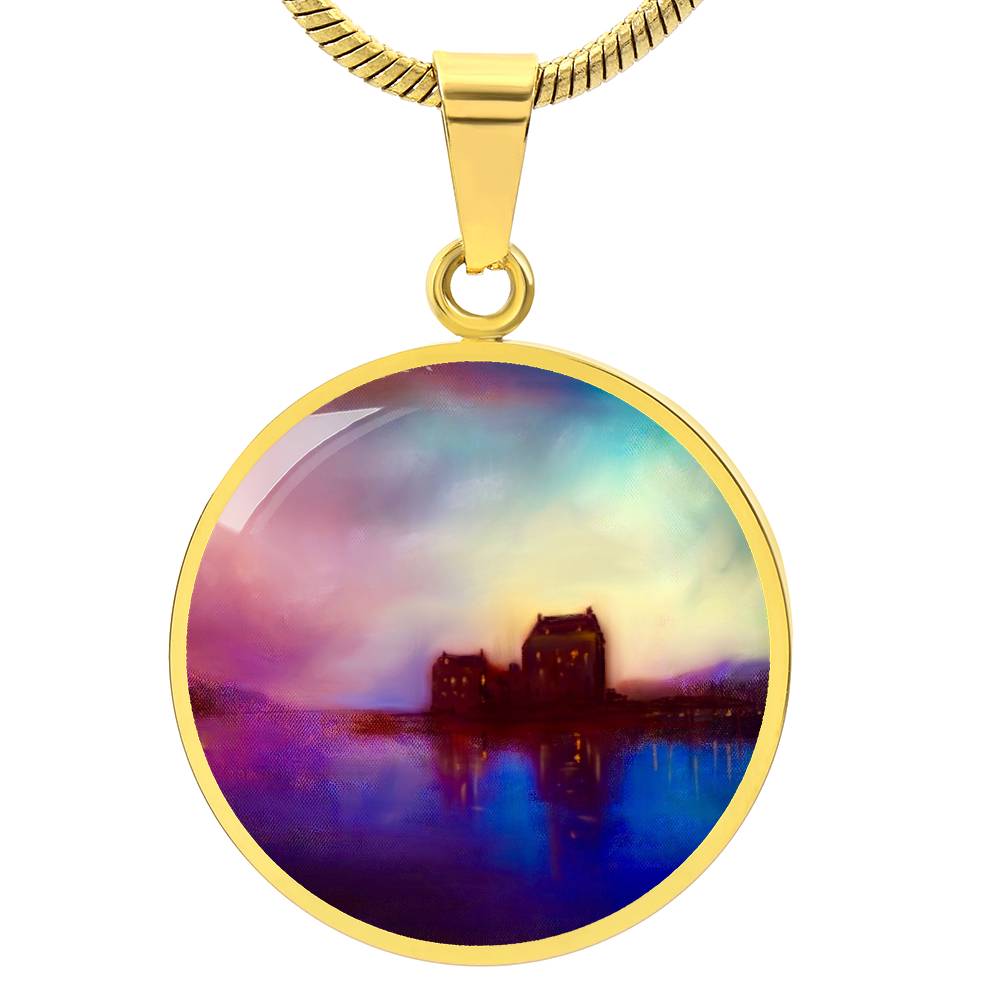 Eilean Donan Castle Sunset | Scottish Art Jewellery | Luxury Necklace