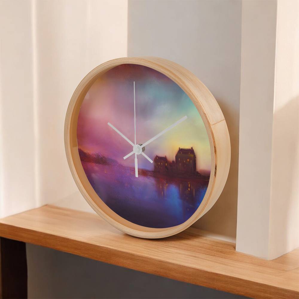 Eilean Donan Castle Sunset | Wall Art Clock | Scotland