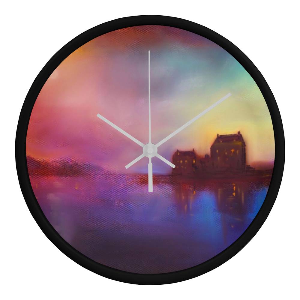 Eilean Donan Castle Sunset | Wall Art Clock | Scotland