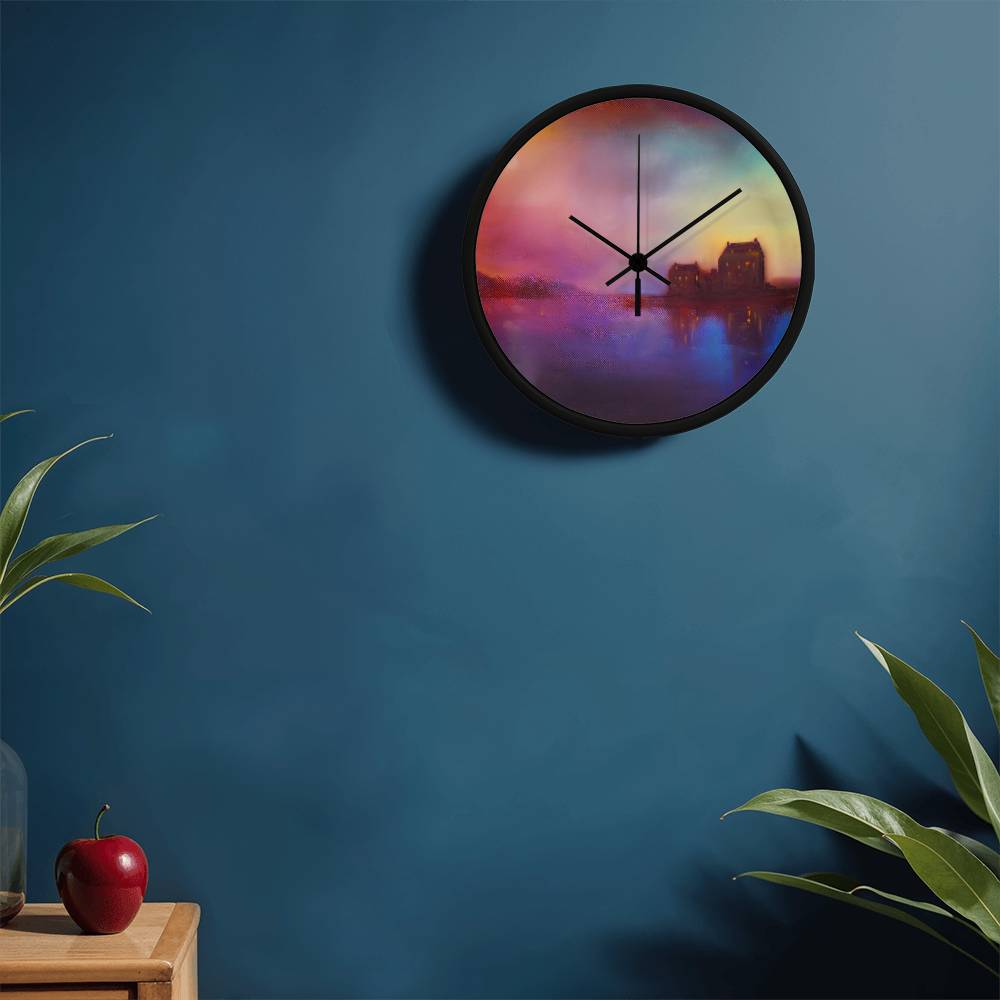 Eilean Donan Castle Sunset | Wall Art Clock | Scotland