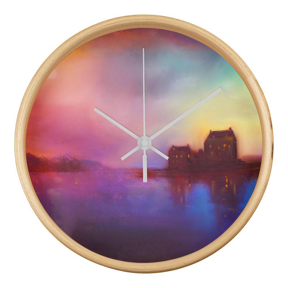 Eilean Donan Castle Sunset | Wall Art Clock | Scotland