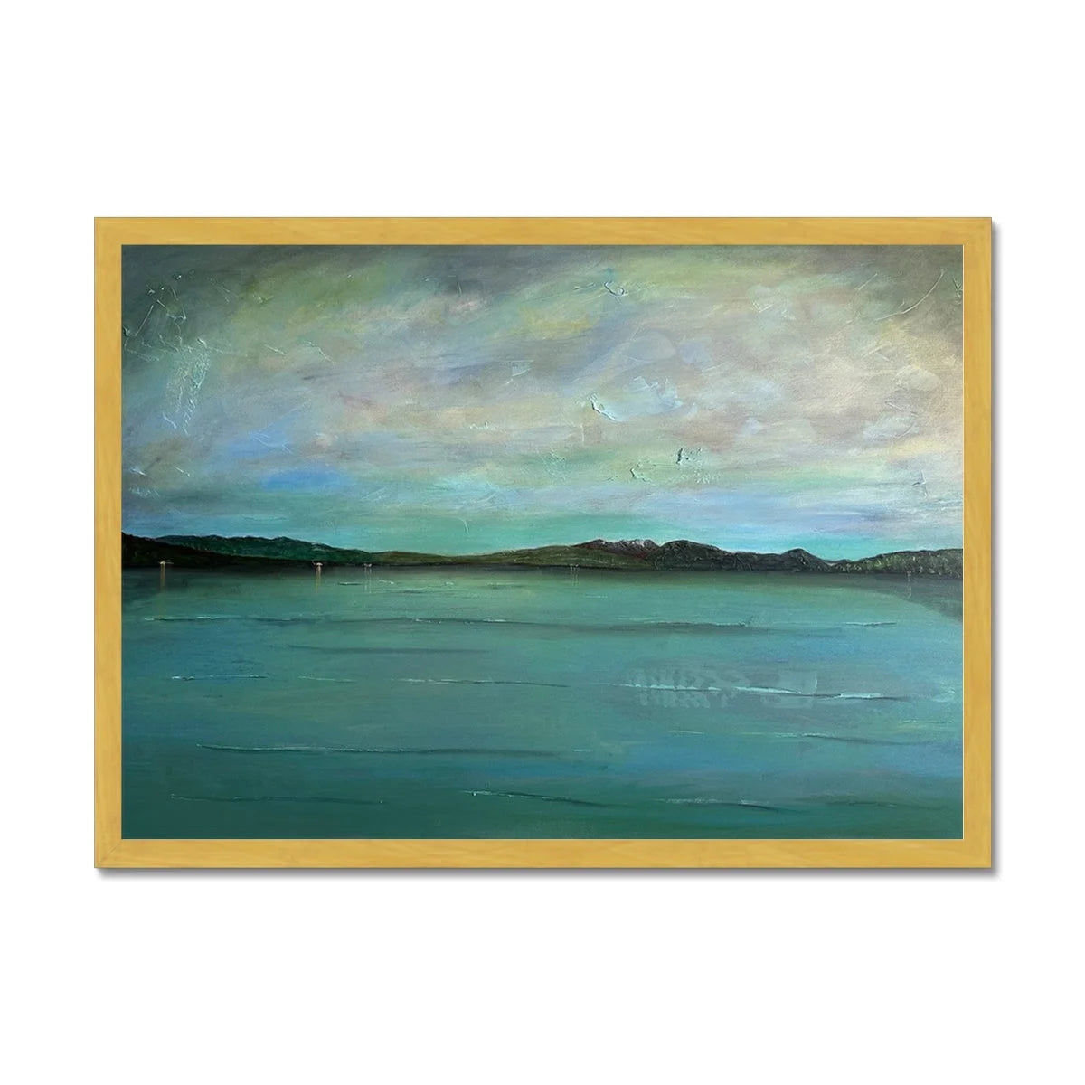 An Emerald Loch Lomond Antique Framed Print - Lochs & Mountains Art Gallery Scotland Worldwide Shipping Scottish and Paintings Prints