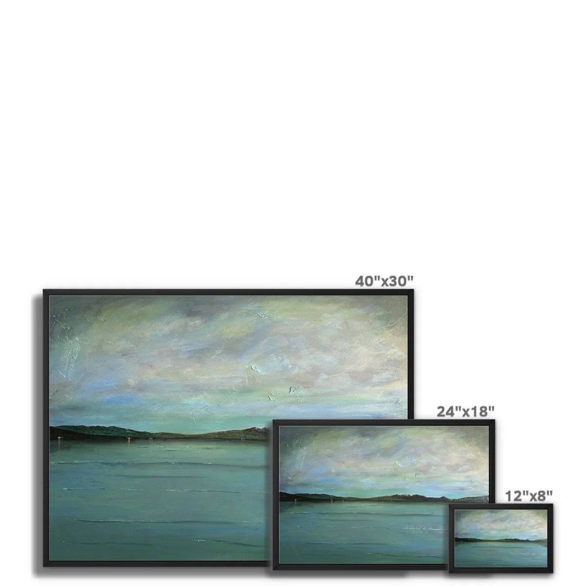 An Emerald Loch Lomond Framed Canvas - Lochs & Mountains Art Gallery Scotland Worldwide Shipping Scottish and Paintings Prints by Artist