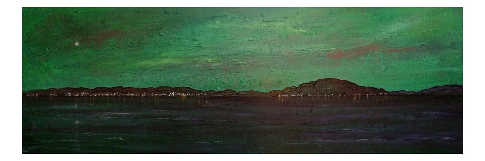 An Ethereal Clyde Night Panoramic Prints Temp - Commission Scottish Artist River Art Gallery Scotland