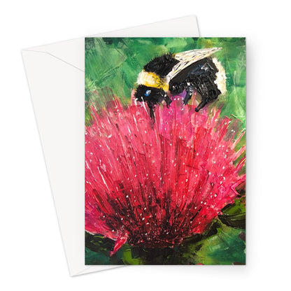 The Thistle & The Bee Greeting Card | Scottish Art Gifts