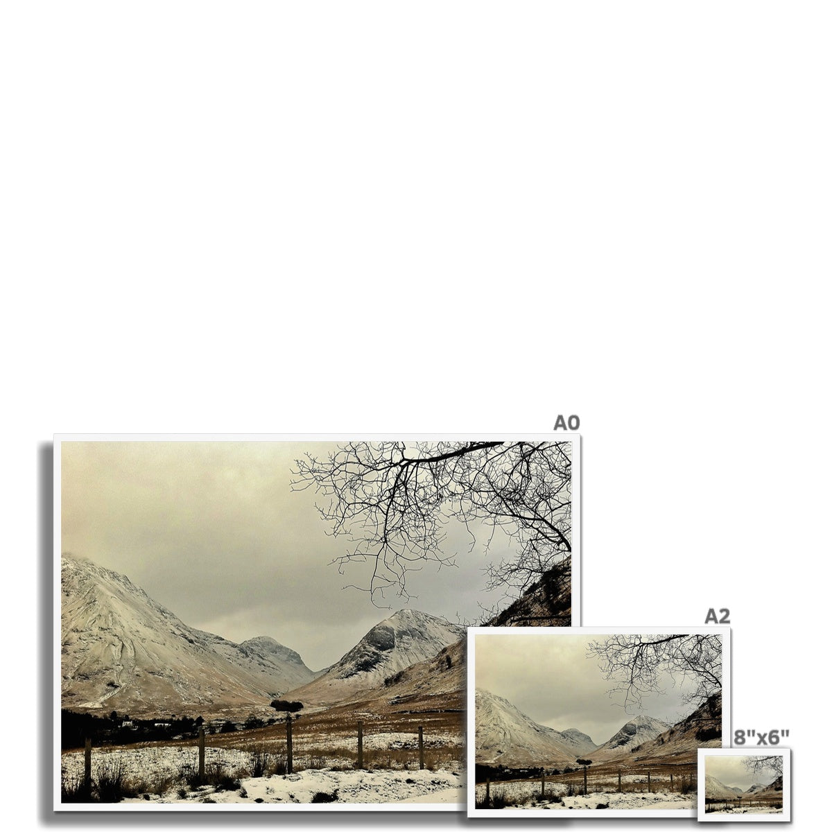 Winter In Glencoe Scottish Landscape Photography | Framed Print