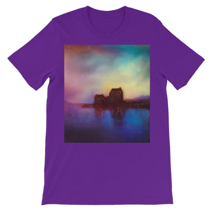 Eilean Donan Castle Sunset Unisex Short Sleeve T-Shirt | Scottish Art Gifts