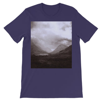 Glencoe Mist Unisex Short Sleeve T-Shirt | Scottish Art Gifts