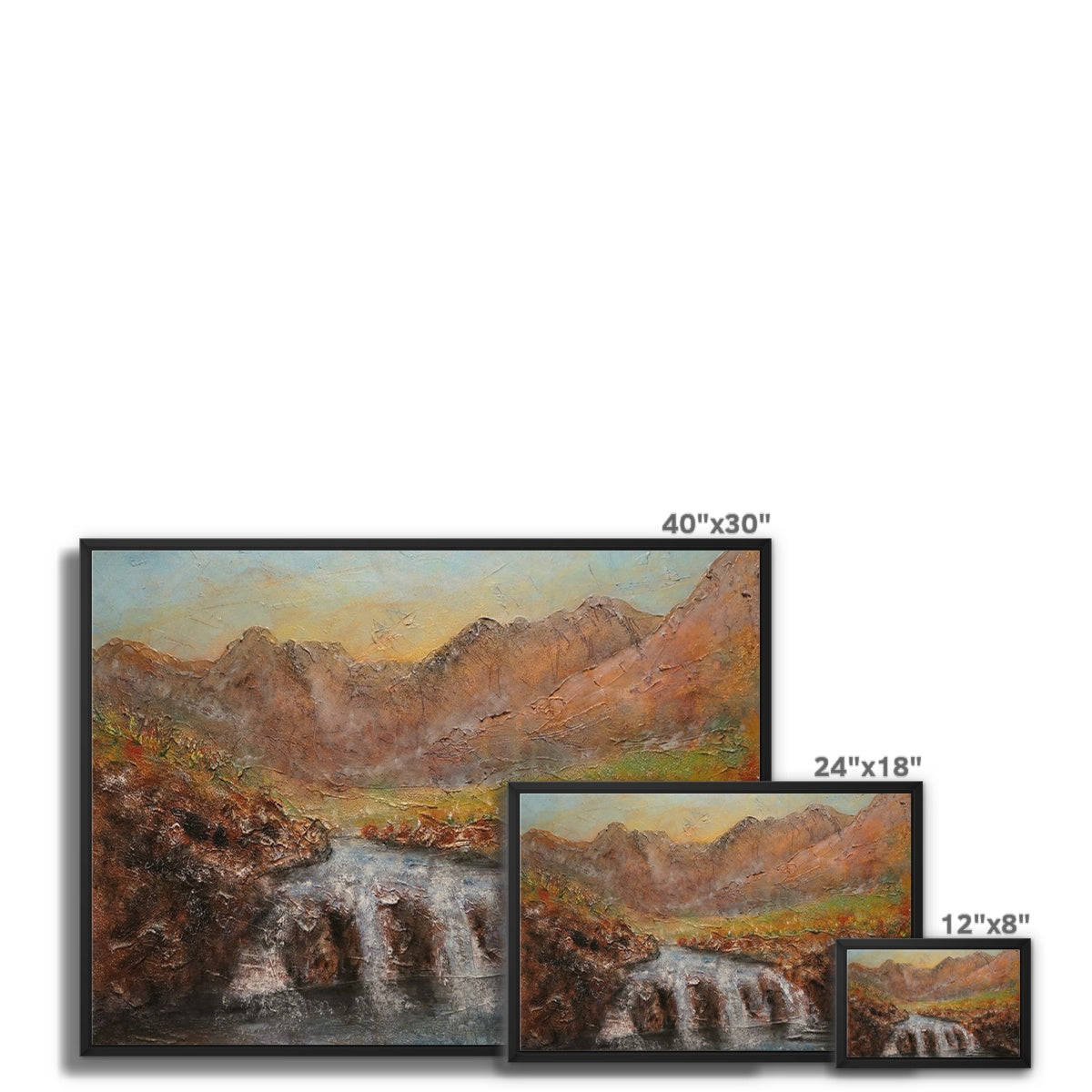Fairy Pools Dawn Framed Canvas.