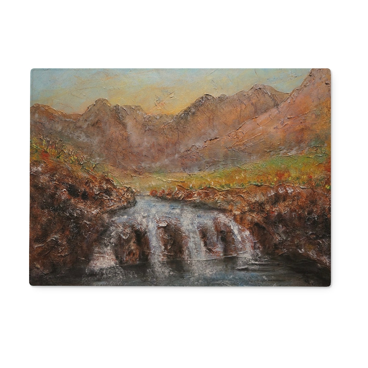 Fairy Pools Dawn Skye Art Gifts Glass Chopping Board