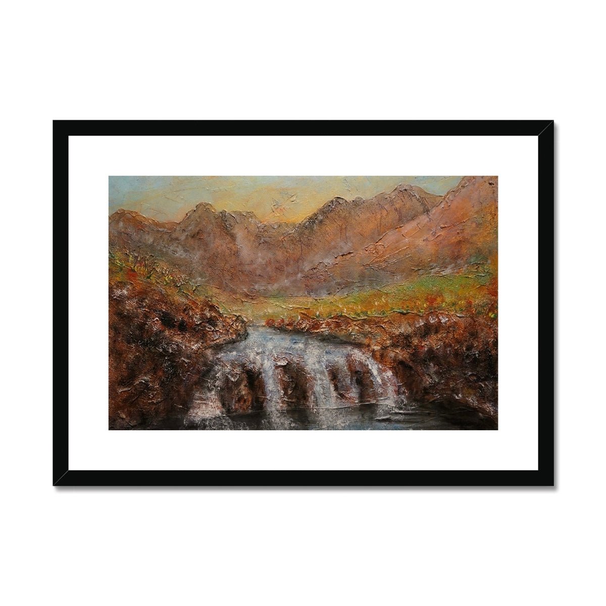 Fairy Pools Dawn Skye Painting | Framed & Mounted Prints From Scotland