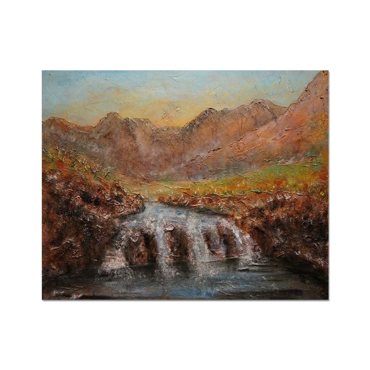 Fairy Pools Skye Dawn Artist Proof Collector Print - Art Gallery Scotland Worldwide Shipping Scottish Landscape Paintings and Prints