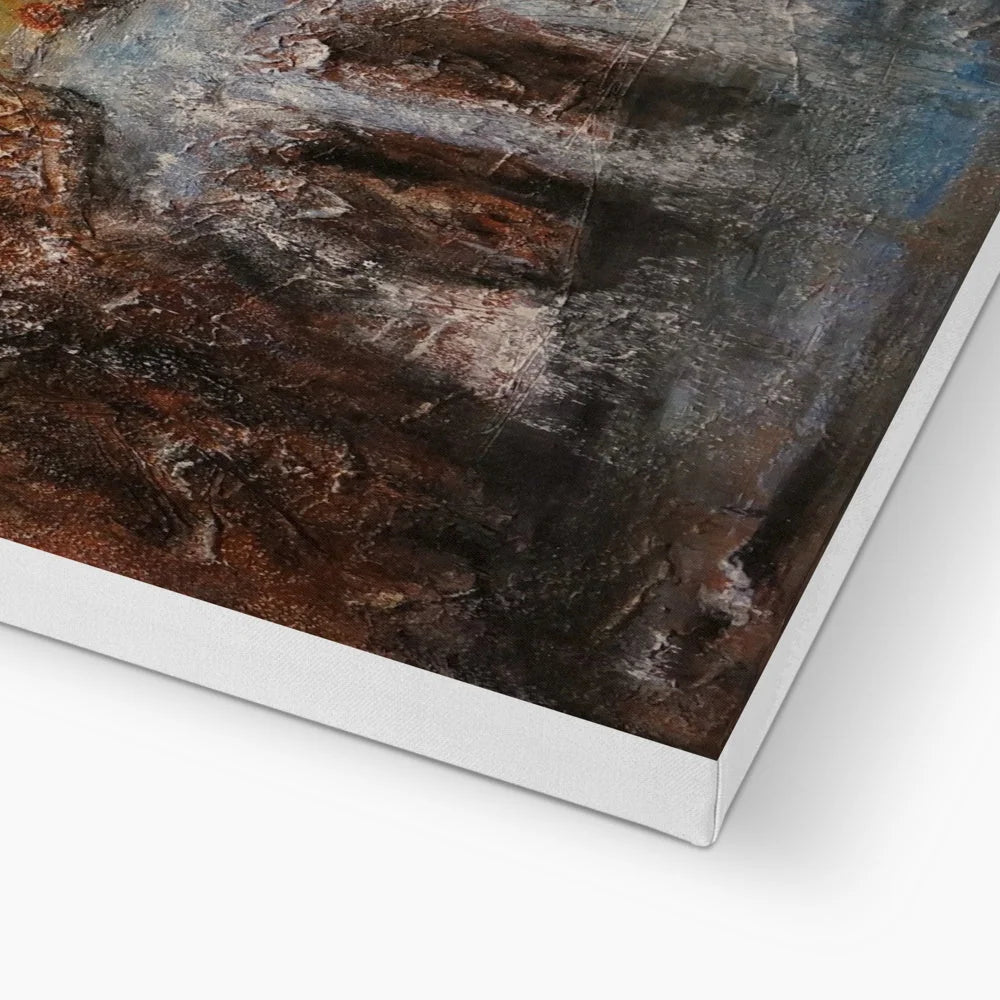 Fairy Pools Skye Dawn Canvas - Art Gallery Scotland Worldwide Shipping Scottish Landscape Paintings and Prints by Artist Hunter