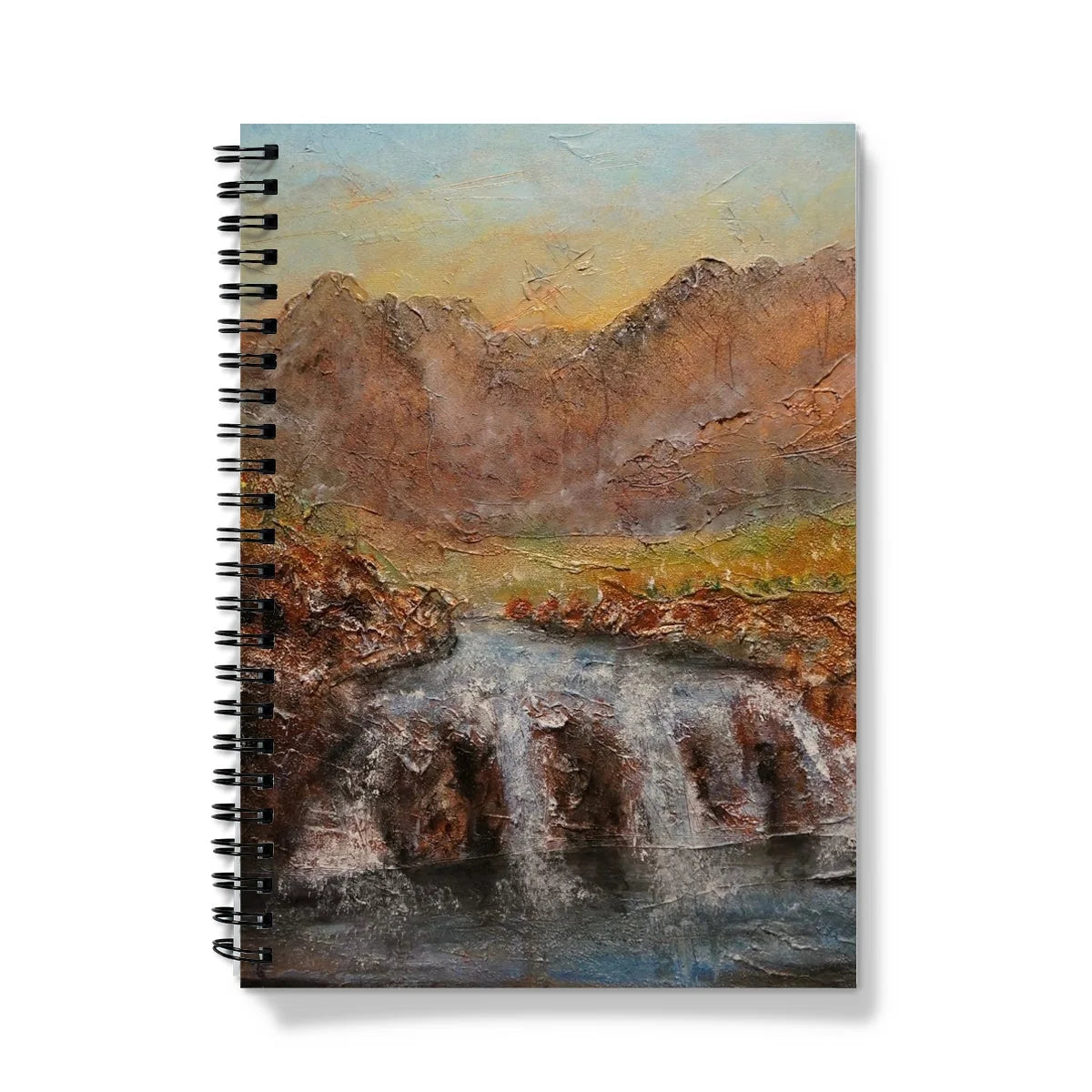 Fairy Pools Skye Dawn Notebook - Art Gallery Scotland Worldwide Shipping Scottish Landscape Paintings and Prints
