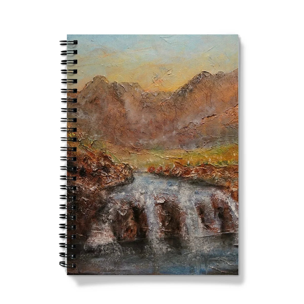 Fairy Pools Skye Dawn Notebook - Art Gallery Scotland Worldwide Shipping Scottish Landscape Paintings and Prints