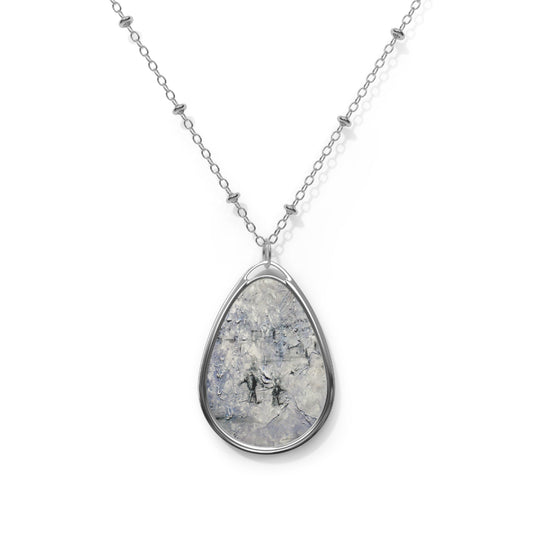 Father Daughter Snow Art Necklace | Scottish Art Gifts