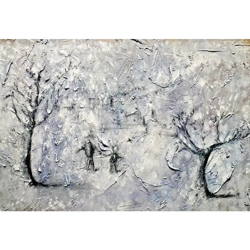 Father Daughter Snow Art Prints Scottish Artist