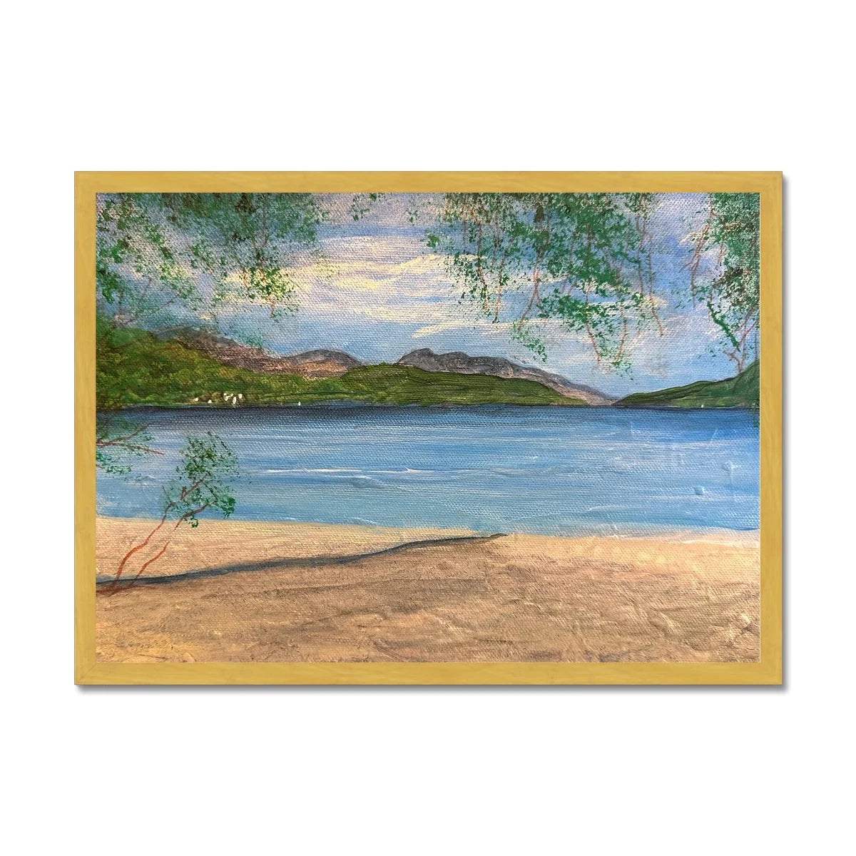 Firkin Point Loch Lomond Antique Framed Print - Lochs & Mountains Art Gallery Scotland Worldwide Shipping Scottish and Paintings Prints