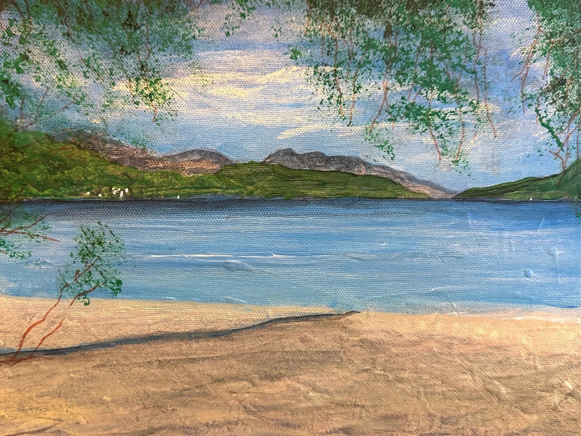 Firkin Point Loch Lomond - Lochs & Mountains Art Gallery Scotland Worldwide Shipping Landscape Painting Lake Scottish and Paintings Prints