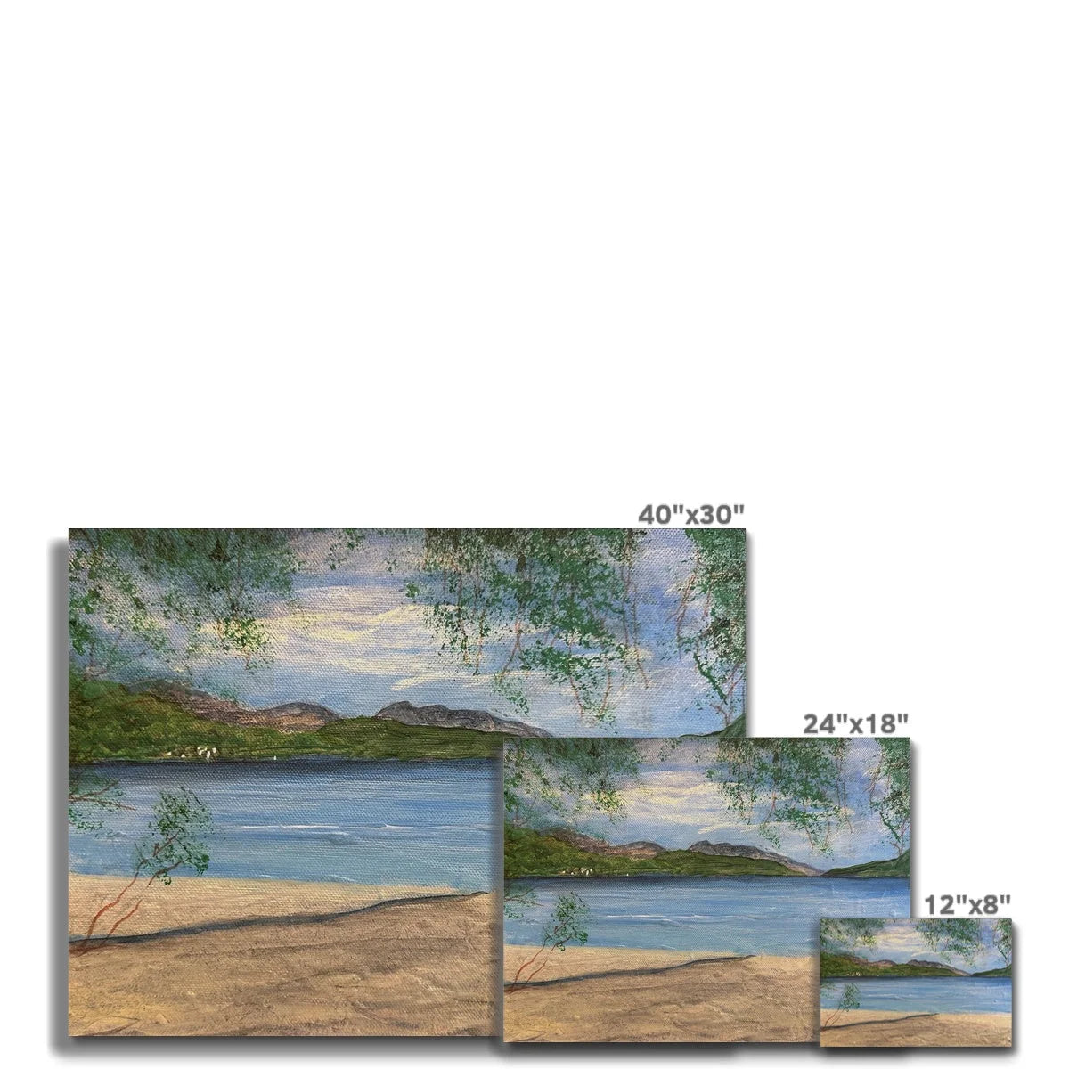 Firkin Point Loch Lomond Canvas - Lochs & Mountains Art Gallery Scotland Worldwide Shipping Scottish and Paintings Prints by Artist Hunter