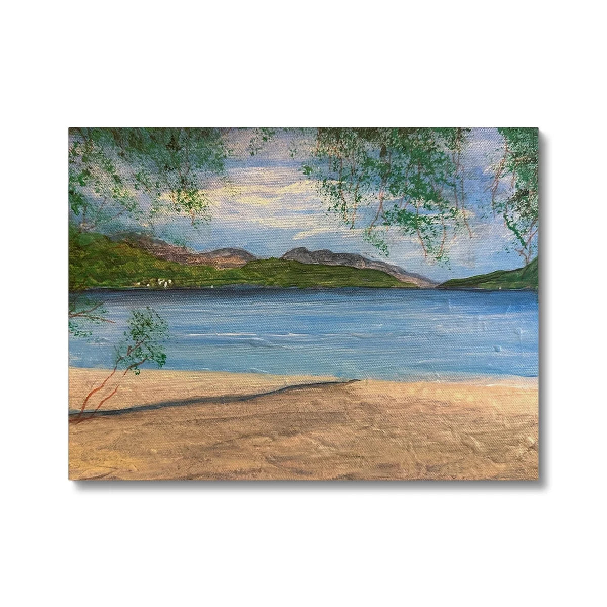 Firkin Point Loch Lomond Canvas - Lochs & Mountains Art Gallery Scotland Worldwide Shipping Scottish and Paintings Prints by Artist Hunter