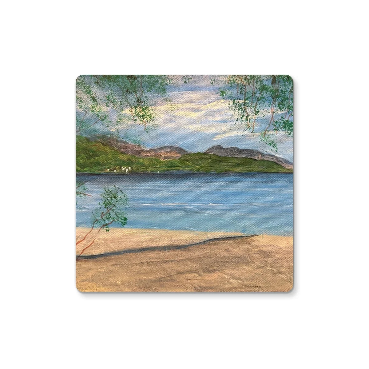 Firkin Point Loch Lomond Coaster - Lochs & Mountains Art Gallery Scotland Worldwide Shipping Scottish and Paintings Prints by Artist Hunter