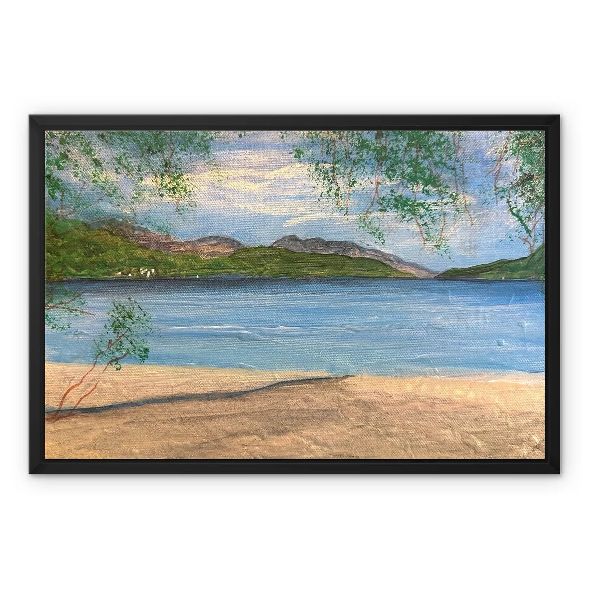 Firkin Point Loch Lomond Framed Canvas - Lochs & Mountains Art Gallery Scotland Worldwide Shipping Scottish and Paintings Prints by Artist