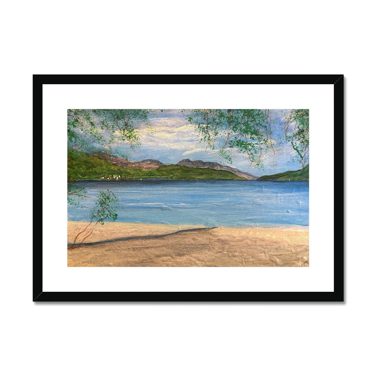 Firkin Point Loch Lomond Framed & Mounted Print - Lochs Mountains Art Gallery Scotland Worldwide Shipping Scottish and Paintings Prints
