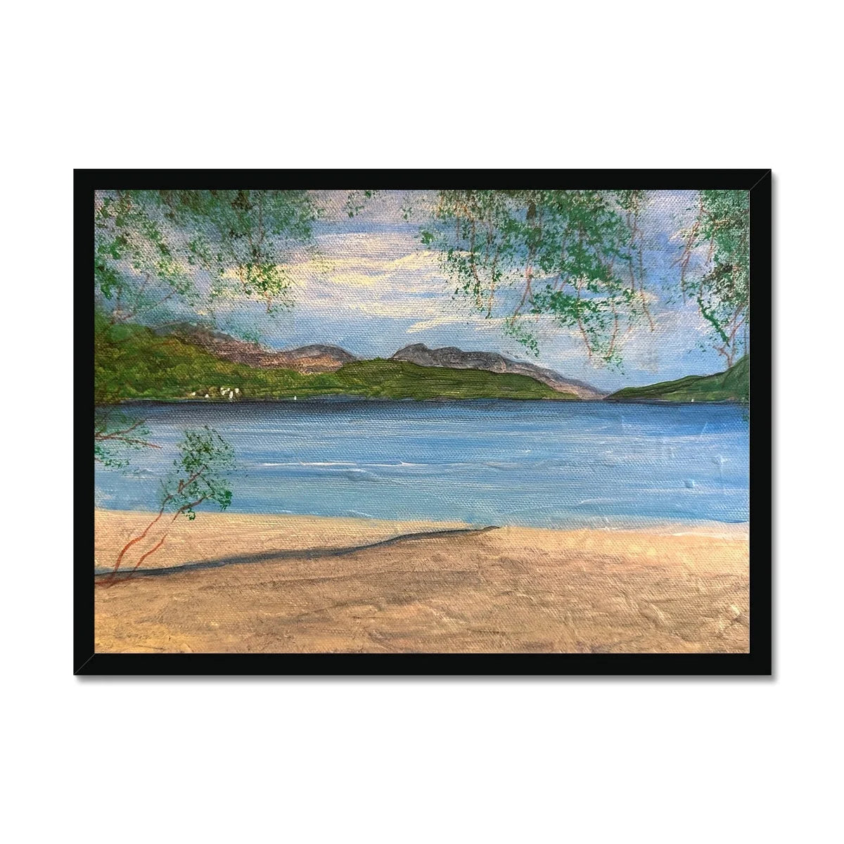 Firkin Point Loch Lomond Framed Print - Lochs & Mountains Art Gallery Scotland Worldwide Shipping Scottish and Paintings Prints by Artist