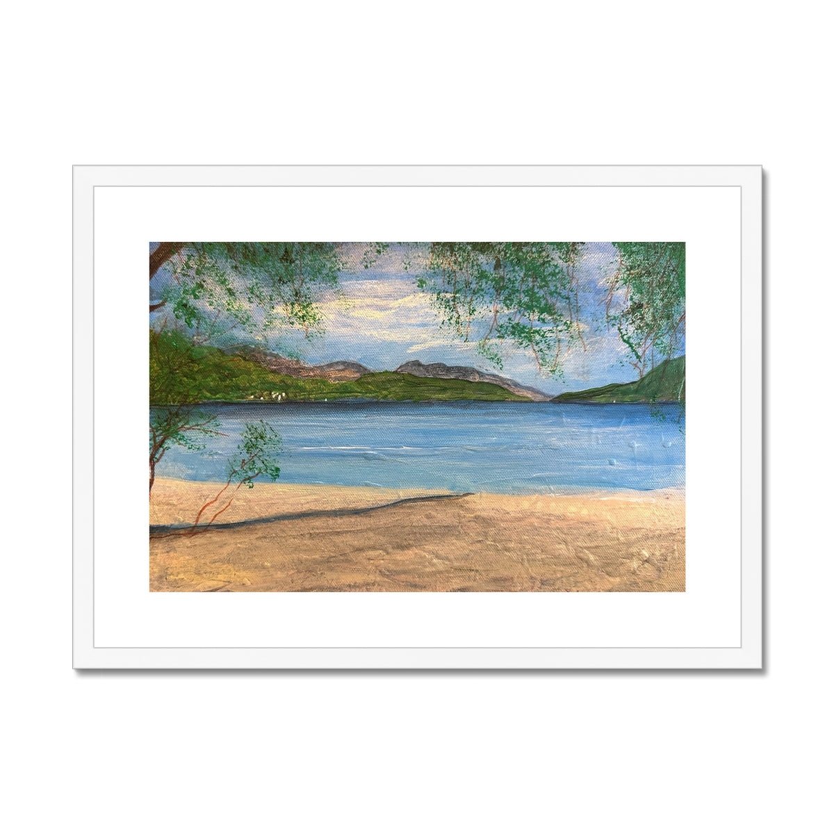 Firkin Point Loch Lomond Painting | Framed &amp; Mounted Prints From Scotland