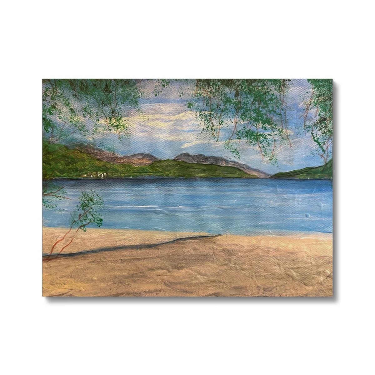 Firkin Point Loch Lomond Original Landscape Painting on Canvas - Lochs & Mountains Art Gallery Scotland Worldwide Shipping Scottish