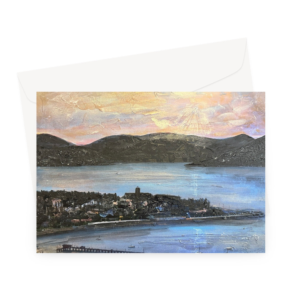 From Lyle Hill Scottish Art Gifts Greeting Card | River Clyde Art Gallery | Paintings, Prints, Homeware and Art Gifts From Scotland By Scottish Artist Kevin Hunter