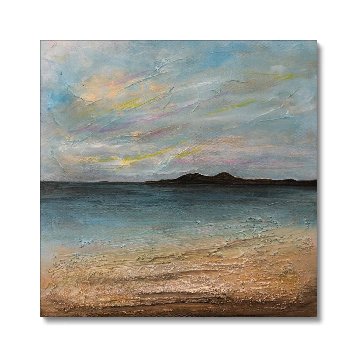 Garrynamonie Beach Original Landscape Painting on Canvas - Hebridean Islands Art Gallery Scotland Worldwide Shipping Fine Paintings