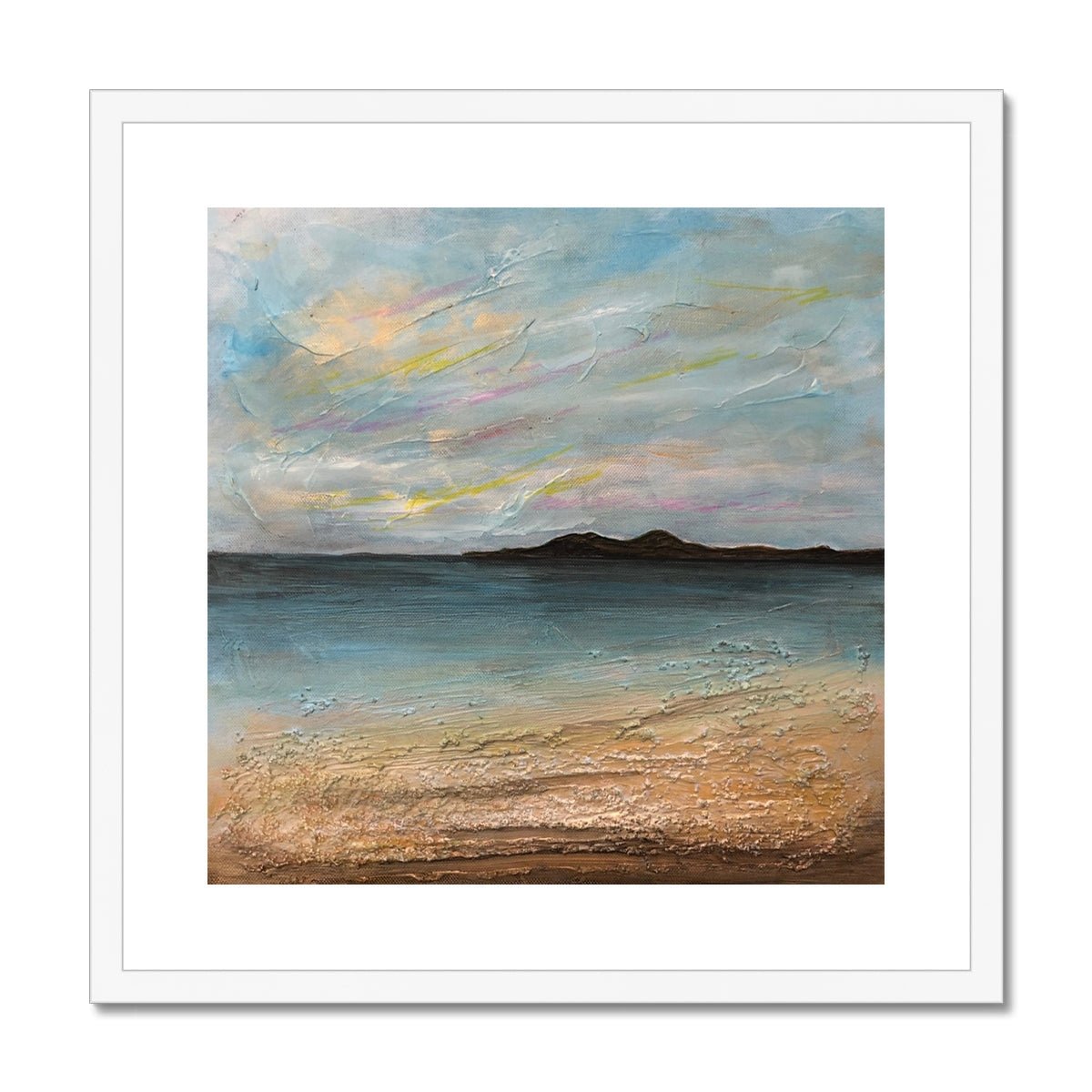 Garrynamonie Beach South Uist Painting | Framed &amp; Mounted Prints From Scotland