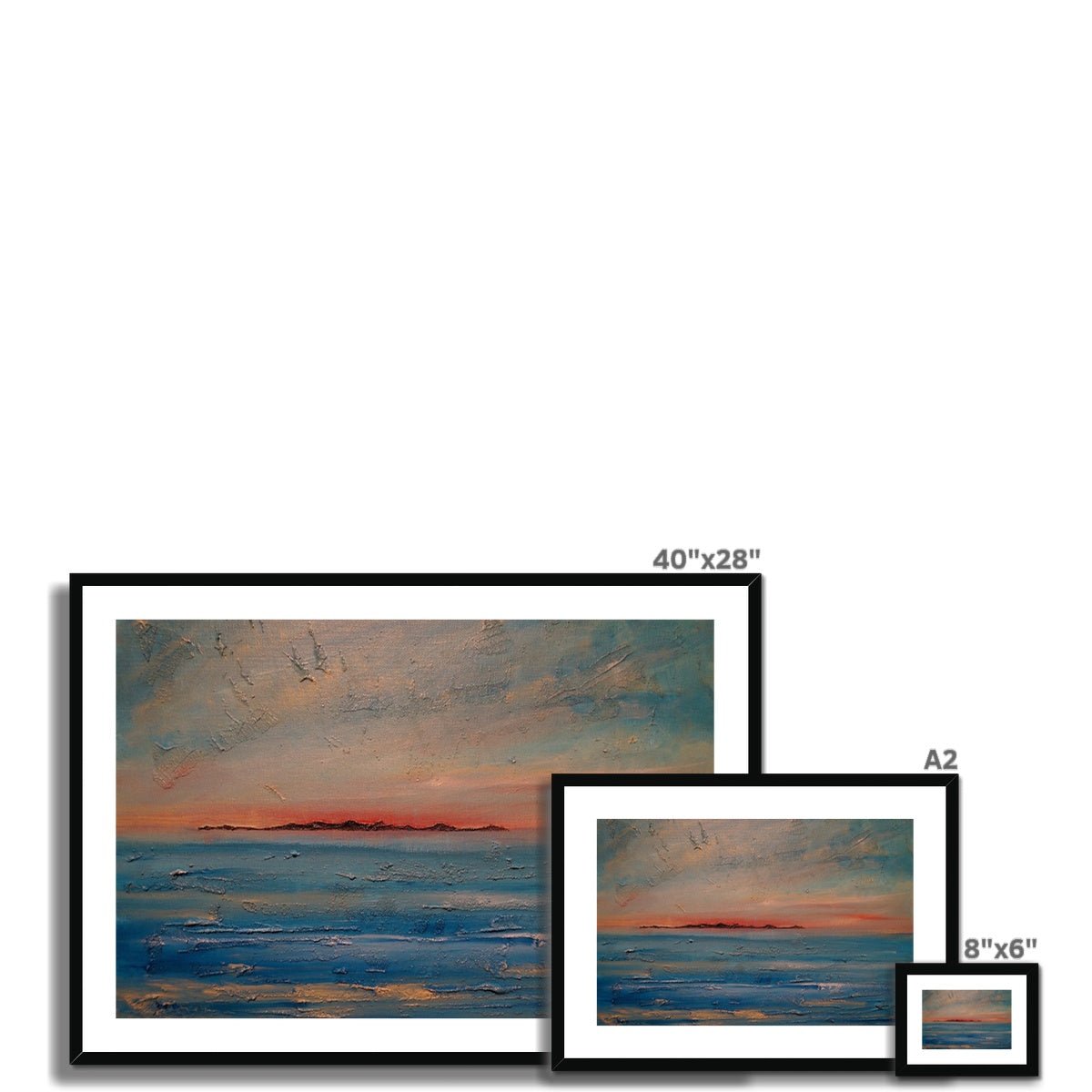 Gigha Sunset Painting | Framed & Mounted Prints From Scotland