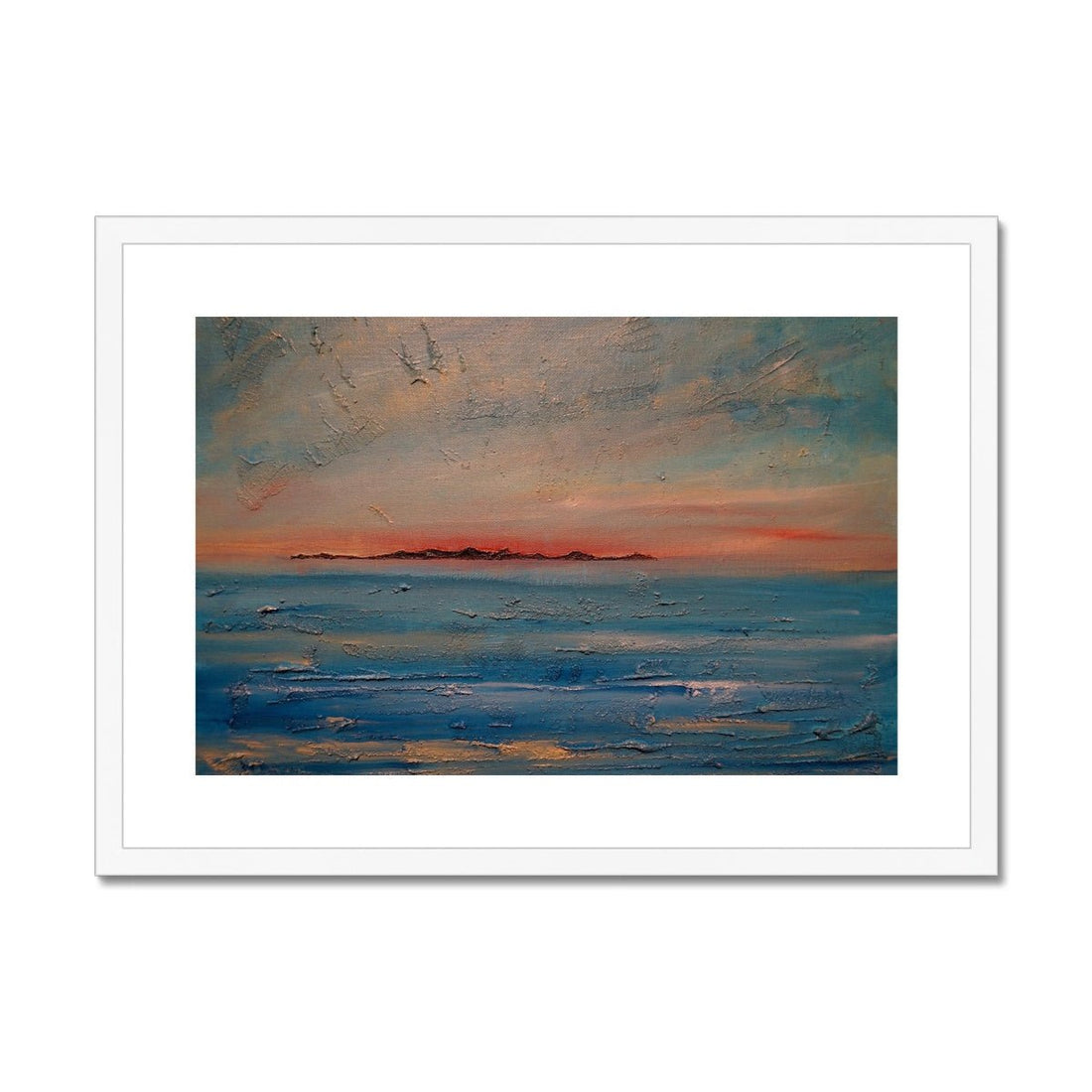 Gigha Sunset Painting | Framed &amp; Mounted Prints From Scotland