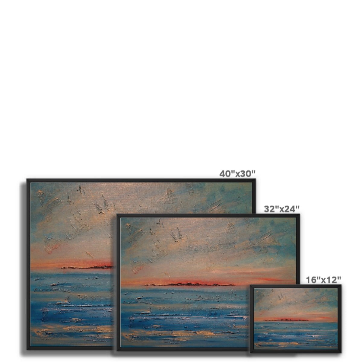 Gigha Sunset Painting | Framed Canvas From Scotland