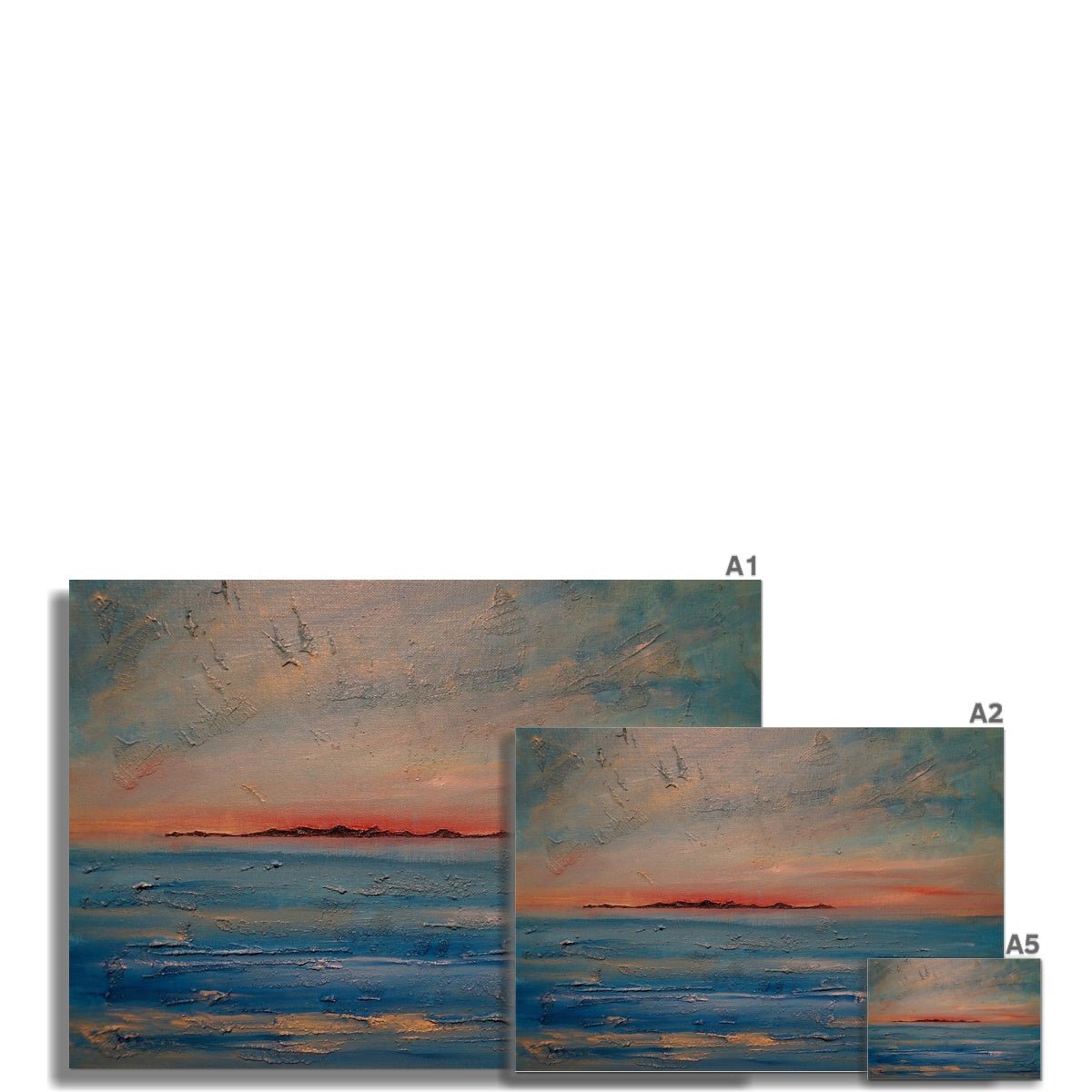 Gigha Sunset Painting | Signed Art Prints From Scotland | By Scottish Artist Hunter