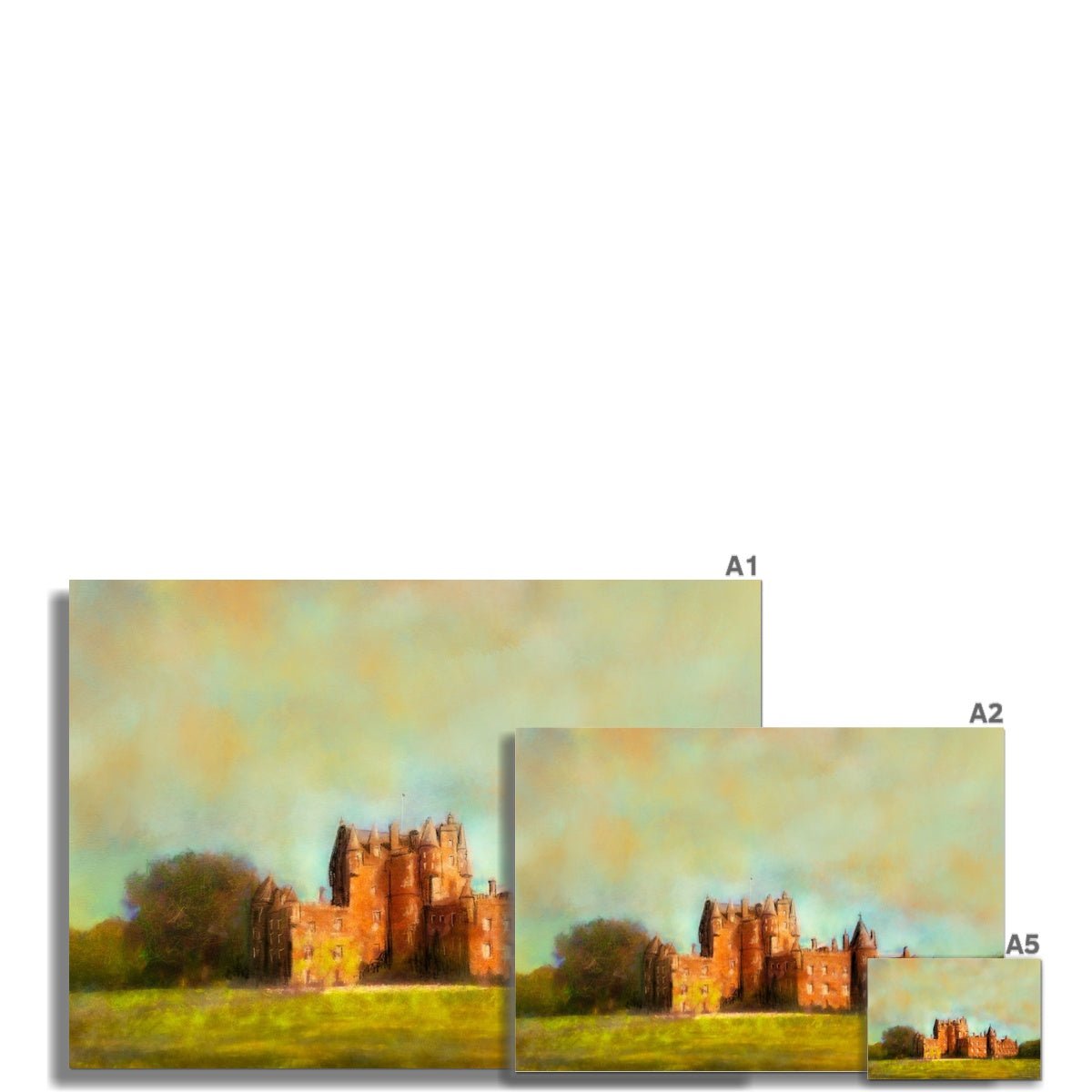 Glamis Castle Painting | Fine Art Prints From Scotland-Unframed Prints-Historic & Iconic Scotland Art Gallery-Paintings, Prints, Homeware, Art Gifts From Scotland By Scottish Artist Kevin Hunter