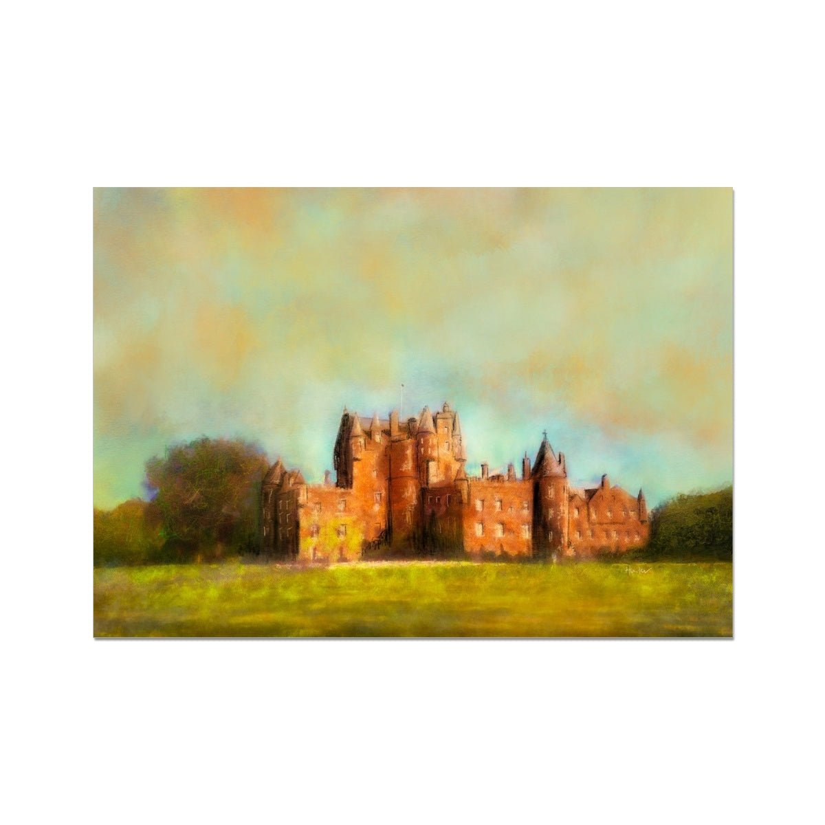 Glamis Castle Painting | Signed Art Prints From Scotland | By Scottish Artist Hunter